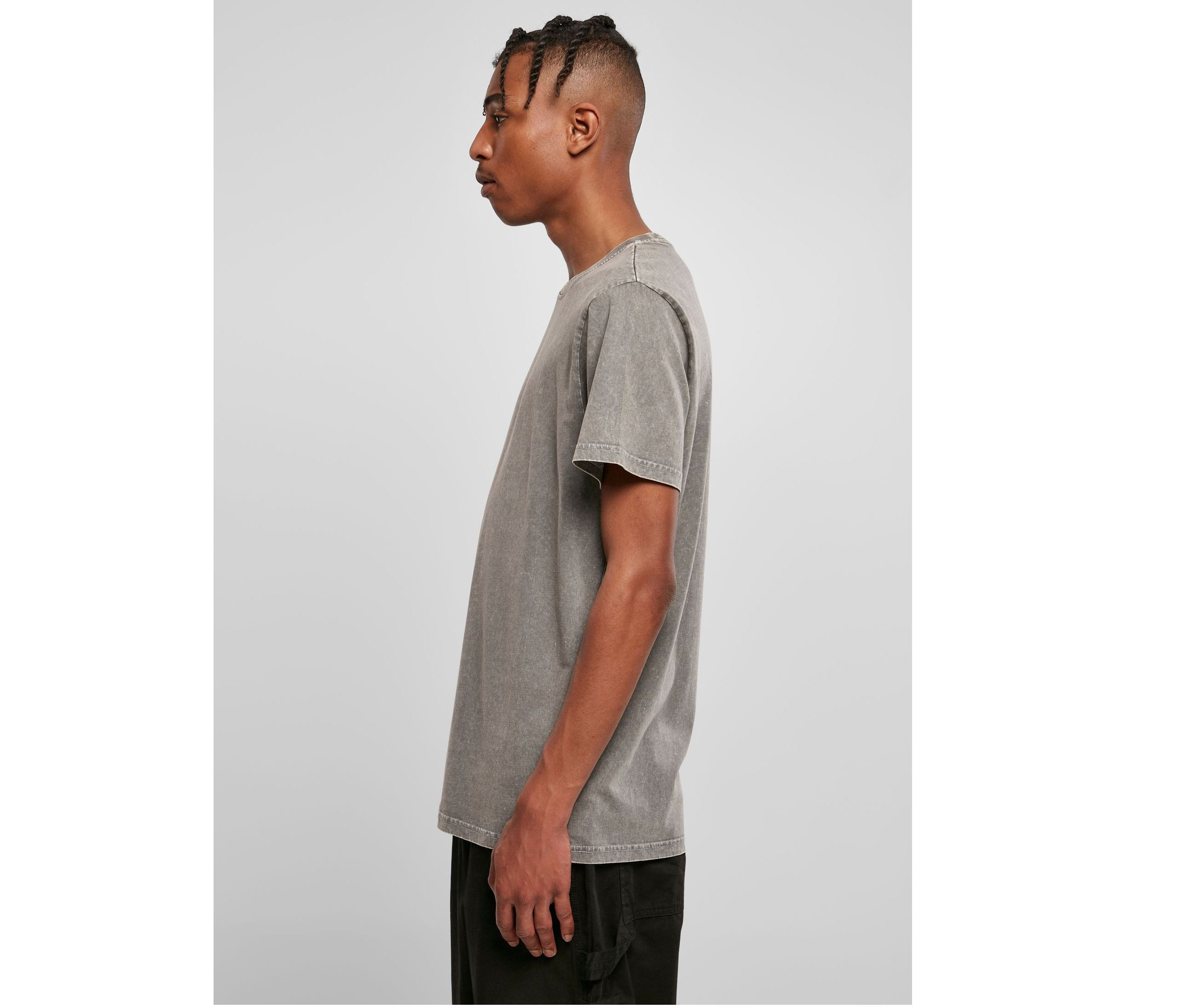 ACID WASHED ROUND NECK TEE