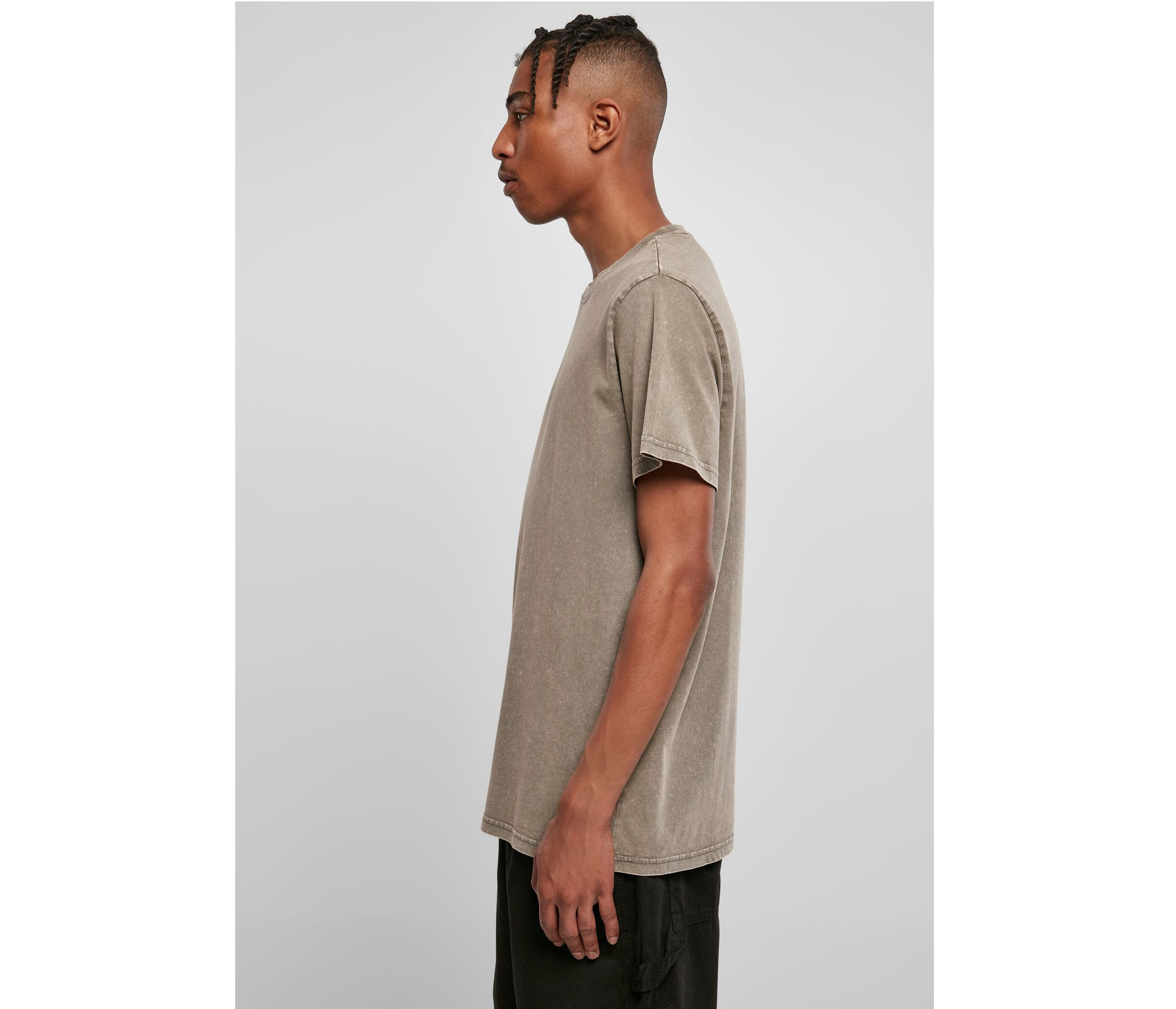 ACID WASHED ROUND NECK TEE