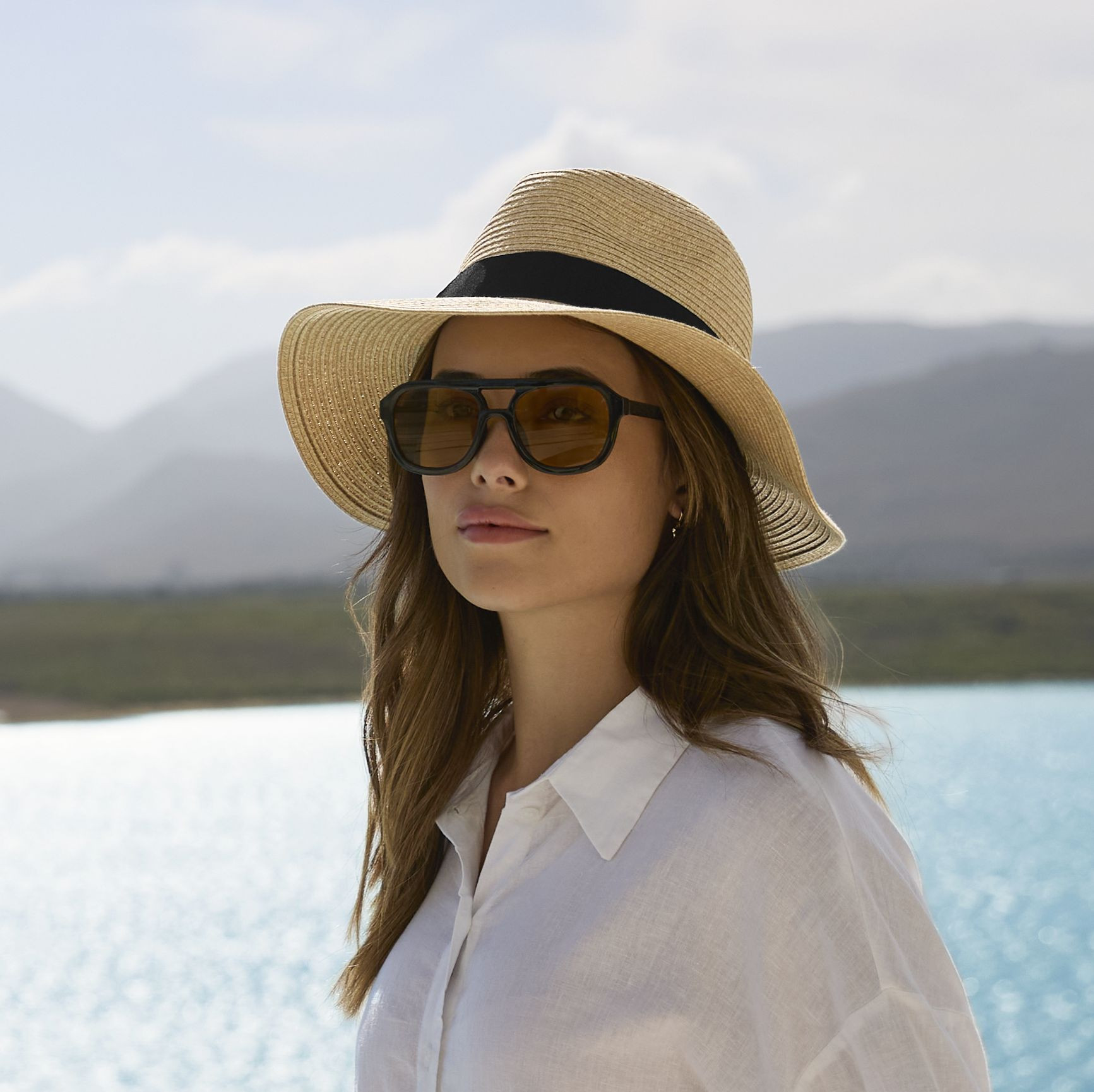 STRAW FEDORA