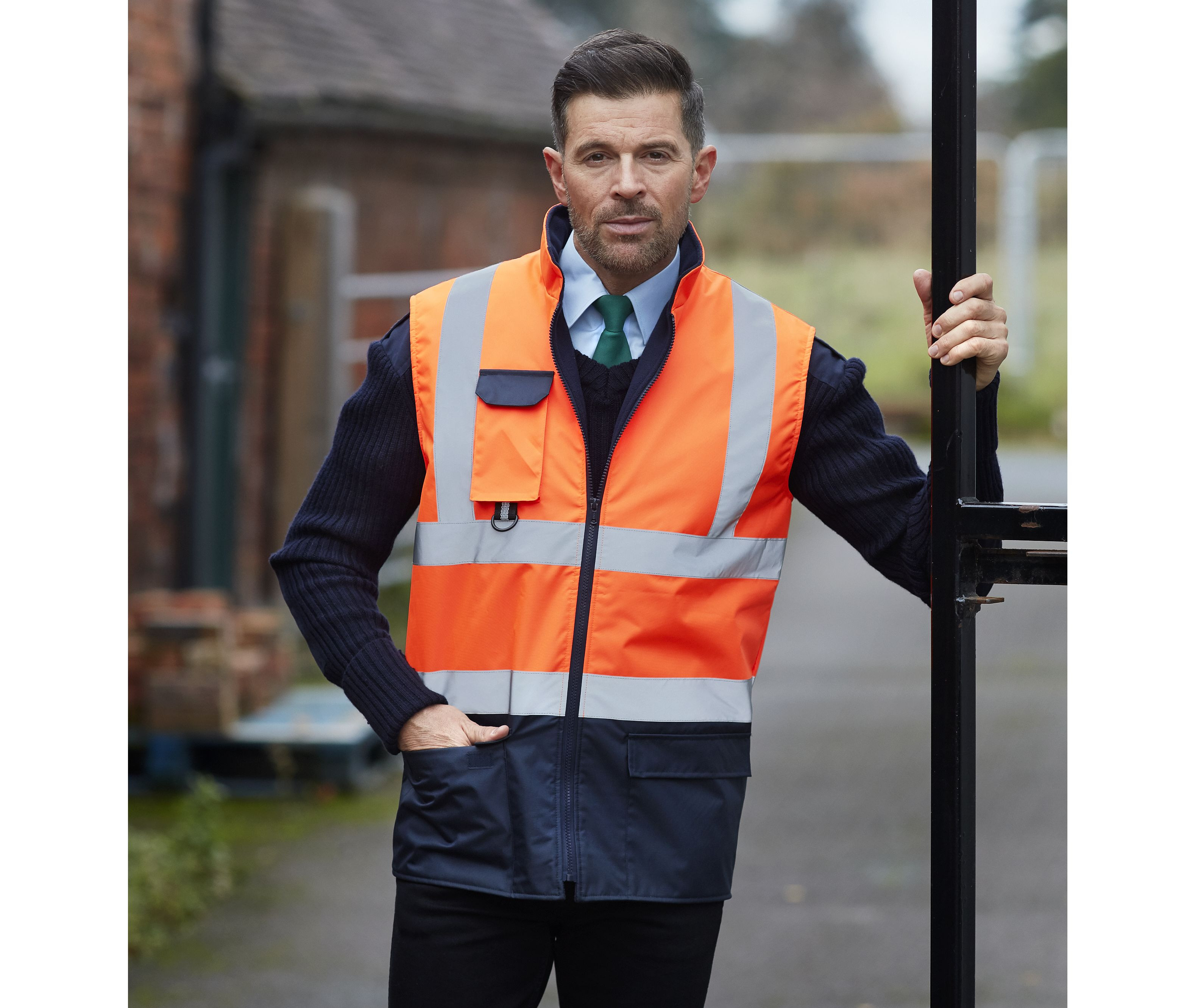 HI-VIS PADDED BODYWARMER