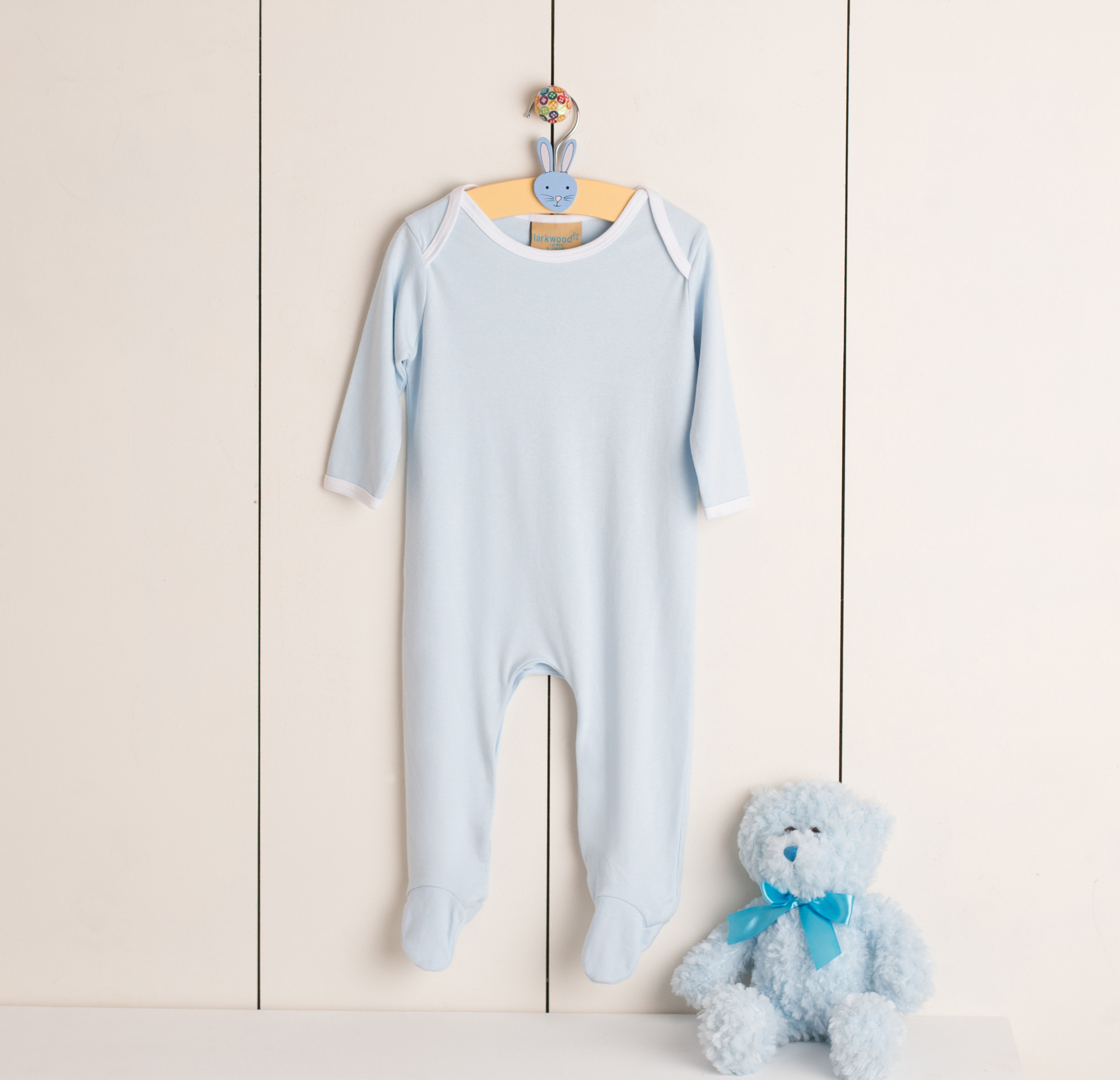 CONTRAST LONG SLEEVED SLEEPSUIT